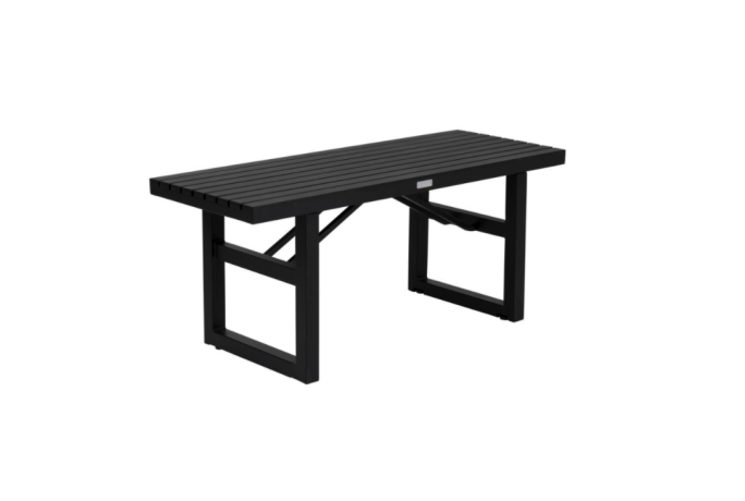 aluminium tuinbank Vevi | Brafab | 105cm | Zwart | vooraanzicht