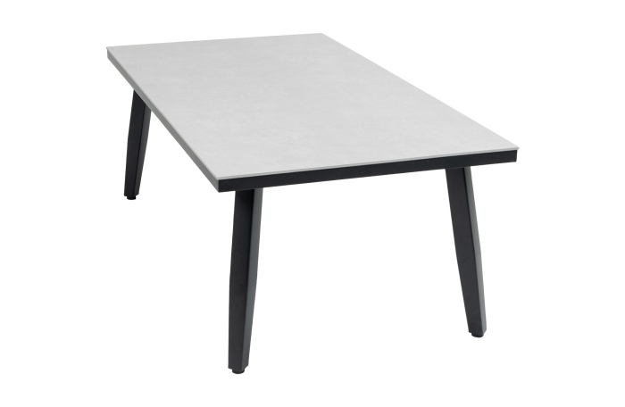 Betonlook bijzettafel lounge rechthoekig kunststof - Mykonos - 4 Seizoenen Tuinmeubelen