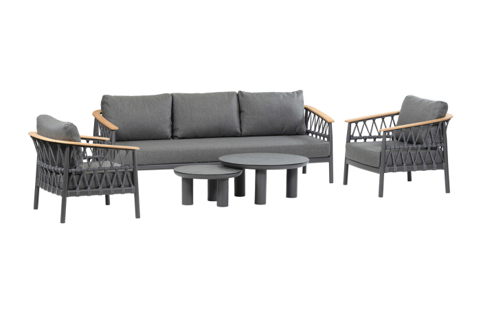Capri-MattBlack-Loungeset-luxueus-grijs-hoogwaardig-modern-4-seizoenen-tuinmeubelen