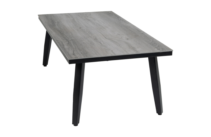 Grijze rechthoekige bijzettafel kunststof - Mykonos- 4 Seizoenen Tuinmeubelen