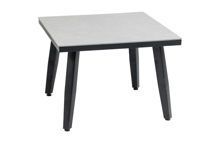 Mykonos vierkante bijzettafel betonlook 55x55cm - 4 Seizoenen Tuinmeubelen