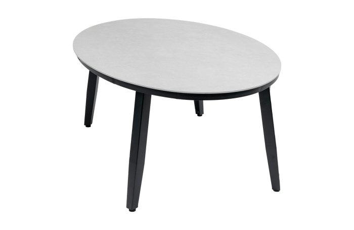 Ovale Bijzettafel Betonlook Mykonos-Normin