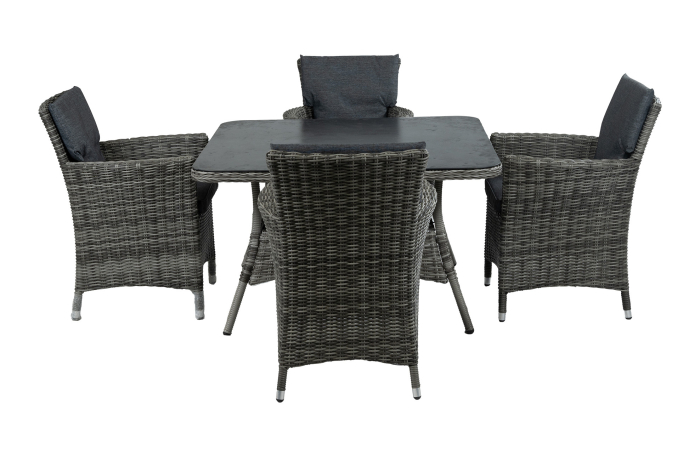Verone-Ash Grey-dining tuinset-Keramieke tuintafel-4-seizoenen-tuinmeubelen