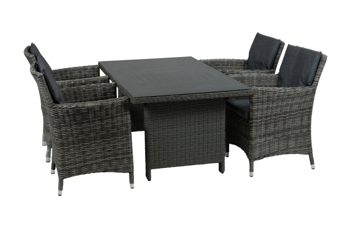 Verone-AshGrey-dining tuinset-Keramieke tuintafel-4-seizoenen-tuinmeubelen