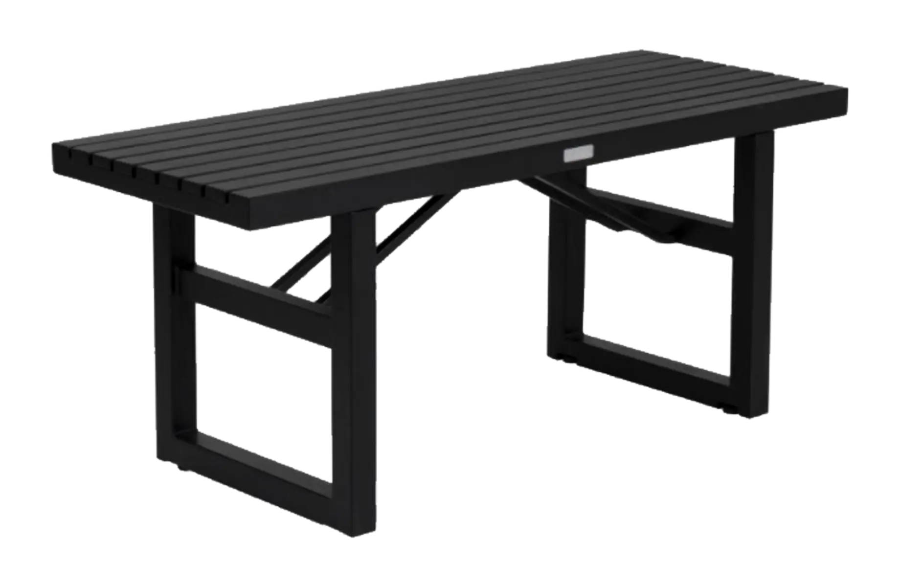 aluminium tuinbank Vevi | Brafab | 105cm | Zwart | vooraanzicht