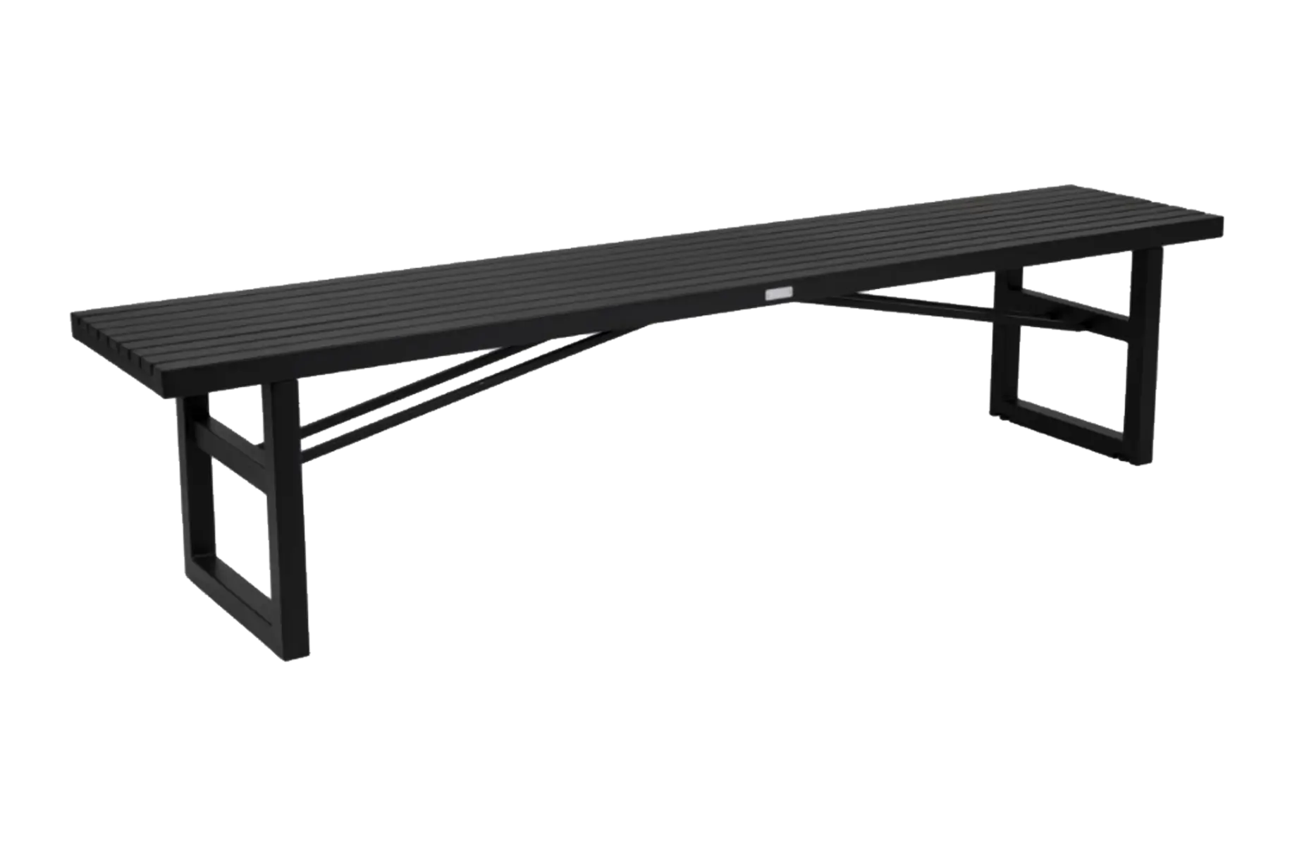 aluminium tuinbank Vevi | Brafab | 200cm | Zwart | vooraanzicht