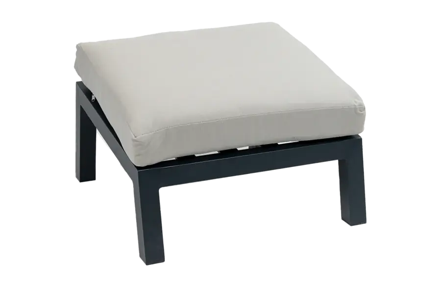 Voetenbank Bezano | Matt Black/Off White | Aluminium