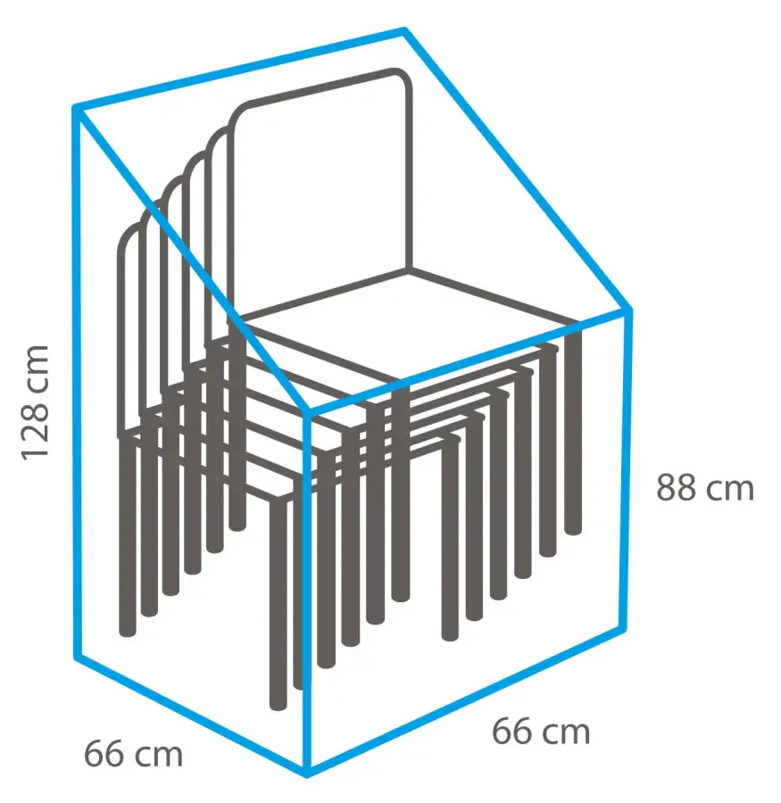 Outdoor Covers Stapelstoel beschermhoes | 66x66x128/88cm