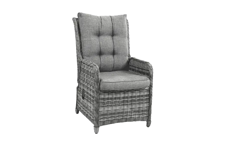 Verstelbare tuinstoel Dublin | Ash Grey | Wicker 