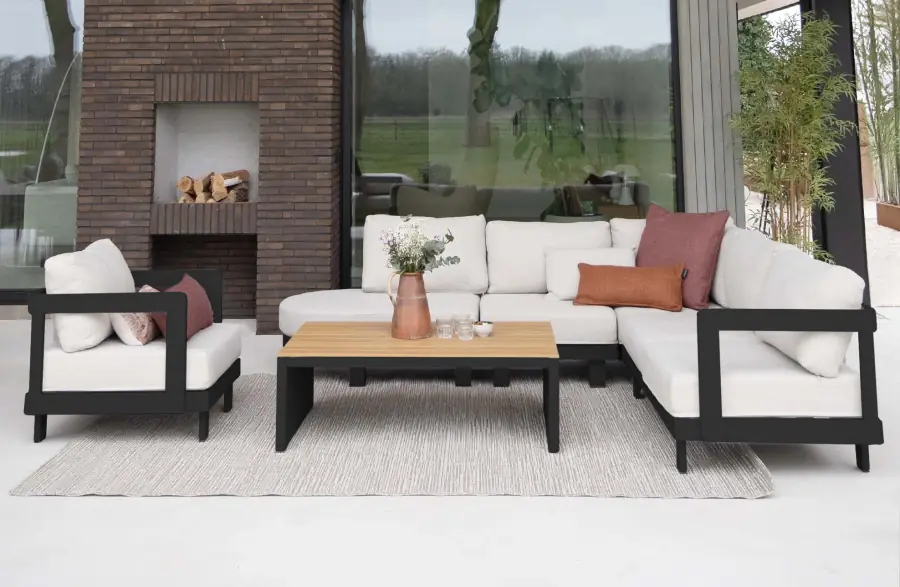 Middenelement Tulum | Black & Beige