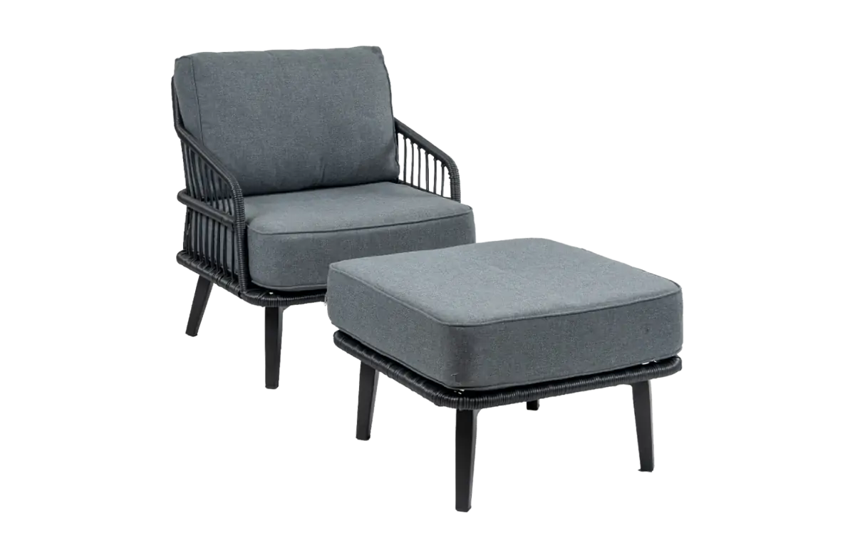 Isabel-lounge-stoel-met-hocker-black-4-seizoenen-tuinmeubelen