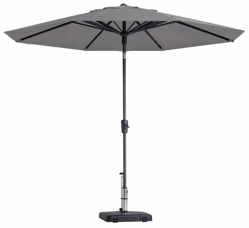 Madison Parasol | Paros Luxe Round | Light Grey | ∅300cm 