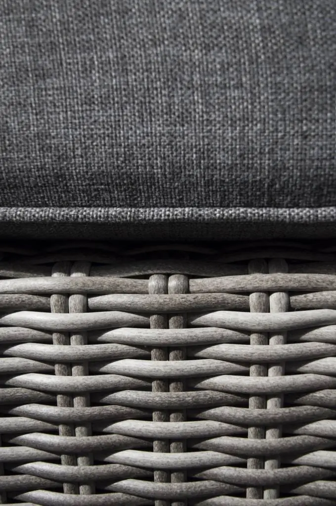 Midden element Dublin-Ash Grey-wicker-grey loungekussens-dikke loungekussens-detail