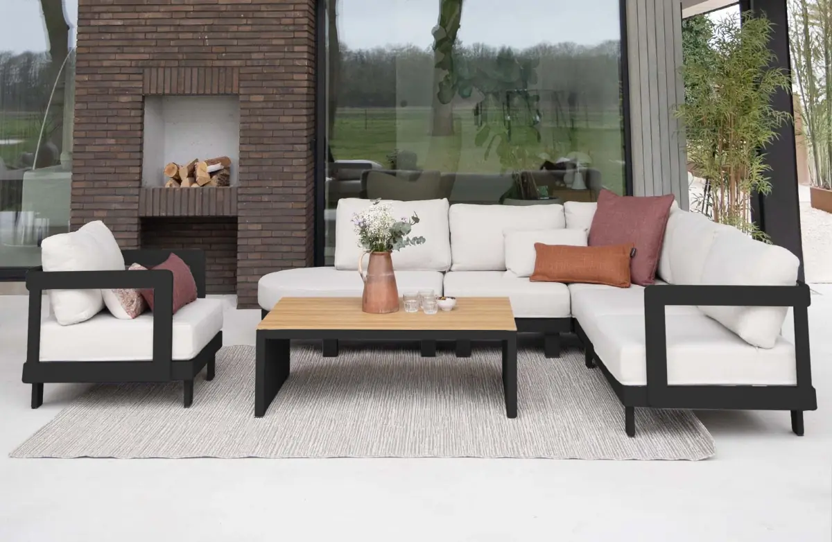 Middenelement Tulum | Black & Beige