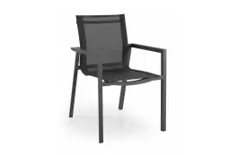 Stapelbare tuinstoel Delia | Antraciet | Textileen | Brafab