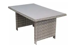 Tuintafel Dublin 145x85cm | Ash Grey | Keramiek & Wicker