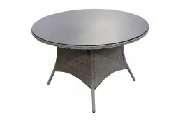 Ronde tuintafel Dublin ø120cm | Ash Grey | Wicker & Keramiek