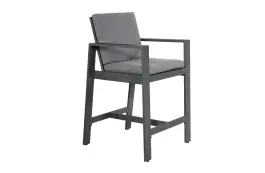 Barstoel Malibu | Charcoal | Aluminium | Lesli Living