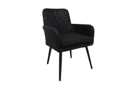 Dining tuinstoel Pisa | Black | Wicker