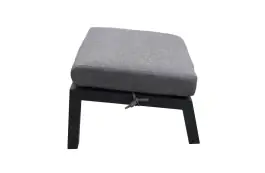 Voetenbank Bezano | Matt Black/Grey | Aluminium