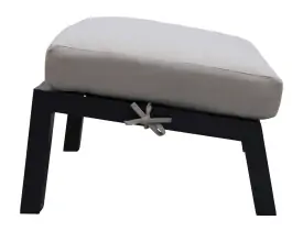 Voetenbank Bezano | Matt Black/Off White | Aluminium