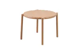 Bijzettafel Doga ø49,5cm | Kunststof | Cappuccino