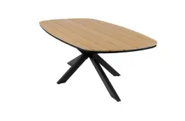 Tuintafel Cadiz 240x115cm | Tecon Teak & Black