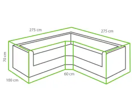 Outdoor Covers Loungeset beschermhoes | Trapezium | 275/100x275/100x70cm