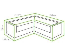 Outdoor Covers Loungeset beschermhoes | L-vorm | 215/85x215/85x70cm