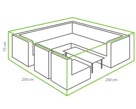 Outdoor Covers Loungeset beschermhoes | 250x250x75cm
