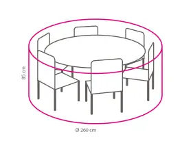 Outdoor Covers Tuinset beschermhoes | Rond | 260x85cm