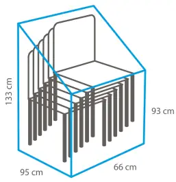 Outdoor Covers Stapelstoel beschermhoes | 66x95x133/93cm