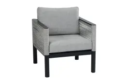 Loungestoel Cuba | Black | Rope & Aluminium