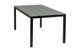 Tuintafel Cyprus 160x90cm | Grey | Polywood & Aluminium