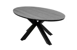 Ovale tuintafel Cyprus 220cm | Grey | Polywood & Aluminium