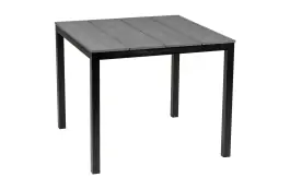 Tuintafel Cyprus 90x90cm | Grey | Polywood & Aluminium