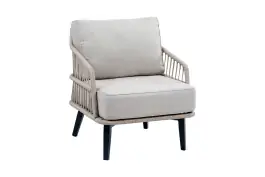 Loungestoel Isabel | Sand/black | Rope