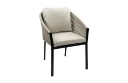 Stapelbare tuinstoel Elvira | Black & Beige