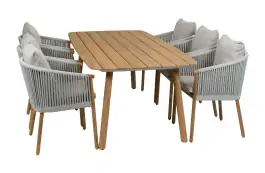 7-delige tuinset Es Vedra | 6 Es Vedra tuinstoelen | Tuintafel Es Vedra 220x100cm