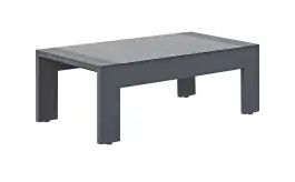 Loungetafel Fosega 110x60cm | Matt Black | Aluminium & Keramiek