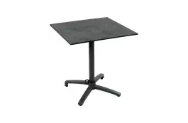 Inklapbare terrastafel Gent 70x70cm | Black & Grey