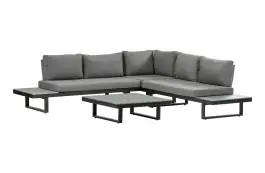 Plateau Loungeset Hoedspruit | 4-delig | Grey | Aluminium & Polywood