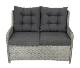 Loungebank Dublin | 2-persoons | Mystic Grey | Wicker
