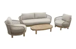 4-Delige Loungeset Maka | Acacia Teaklook & Sand