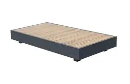 Loungetafel Fosega 142x70cm | Matt Black/Wood | Aluminium