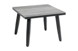 Bijzettafel Mykonos 55x55cm | Grey | Aluminium & Kunststof | Normin