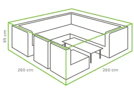 Outdoor Covers Loungeset beschermhoes | 260x260x95cm
