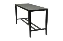 Bartafel Cyprus 200x75 cm | Grey | Polywood & Aluminium