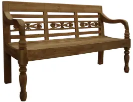 Stationsbank 2-zits | 130cm | Teakhout