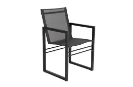 Dining tuinstoel Vevi | Black | Aluminium & Textileen | Brafab